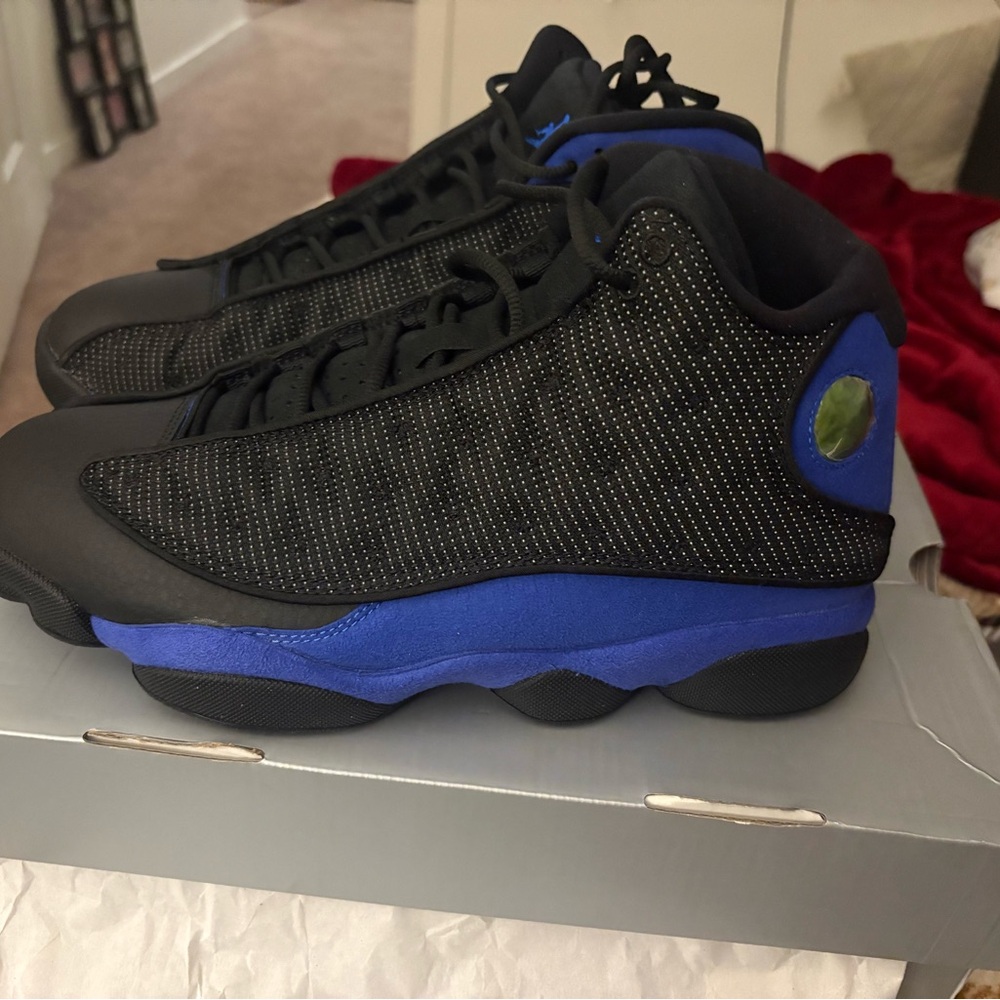 Men's Black and Blue Sneakers